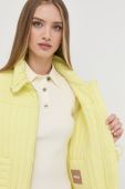 Куртка BOSS жіноча колір жовтий перехідна oversize