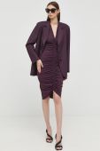 Піджак Patrizia Pepe колір фіолетовий однобортний однотонна (2452551)