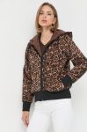 Двостороння куртка Guess жіноча колір коричневий перехідна