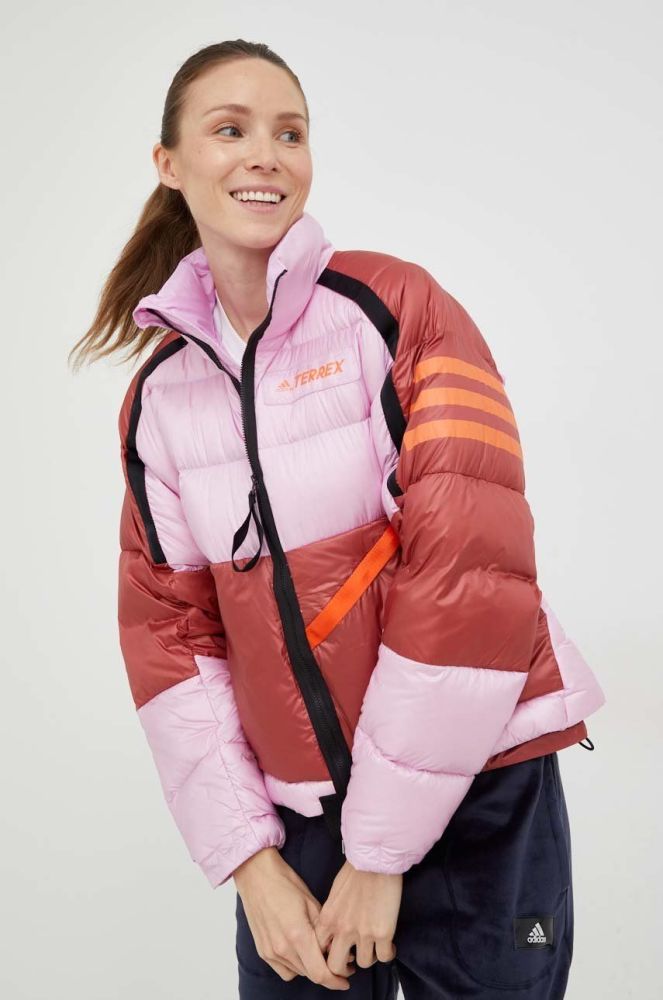 Спортивна пухова куртка adidas TERREX Utilitas колір рожевий