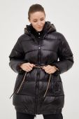 Пухова куртка Deha жіноча колір чорний перехідна