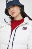 Пухова куртка Tommy Jeans жіноча колір білий