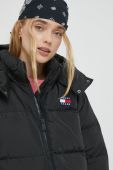Пухова куртка Tommy Jeans жіноча колір чорний