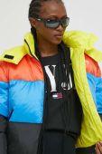 Пухова куртка Tommy Jeans жіноча зимова oversize колір барвистий (2840421)