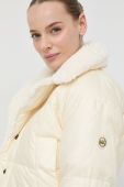 Двостороння пухова куртка MICHAEL Michael Kors жіноча колір бежевий зимова