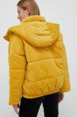 Вельветова куртка United Colors of Benetton колір жовтий зимова oversize