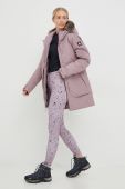 Пухова куртка Burton Saxton жіноча колір фіолетовий