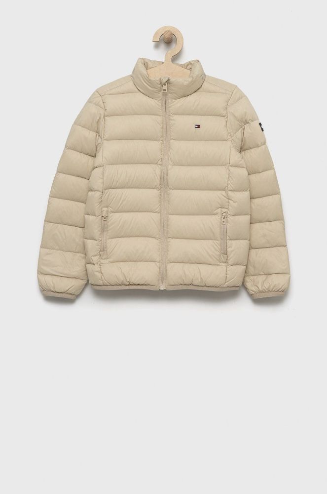 Дитяча пухова куртка Tommy Hilfiger колір бежевий (2564901)