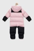 Пуховий комбінезон для немовлят The North Face колір рожевий