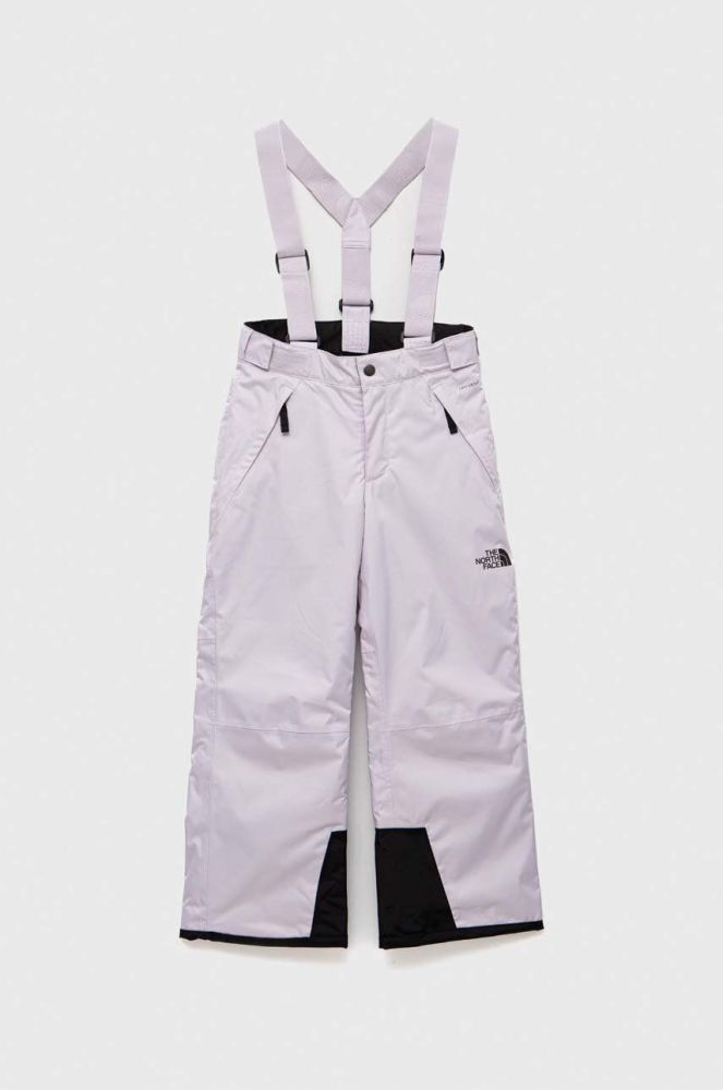 Дитячі лижні штани The North Face TEEN SNOWQUEST SUSPENDER колір фіолетовий