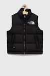 Пухова дитяча безрукавка The North Face колір чорний