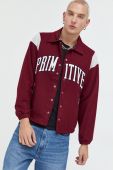Вовняна куртка Primitive колір бордовий перехідна