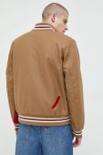 Вовняна куртка-бомбер After Label колір коричневий перехідна