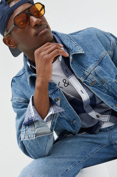 Джинсова куртка Jack & Jones Jjikevin чоловіча перехідна колір блакитний