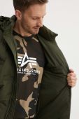 Куртка Alpha Industries Logo Puffer чоловіча колір зелений зимова 108107.142-green