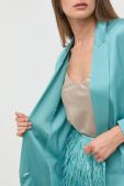 Піджак Twinset без застібки однотонна колір бірюзовий