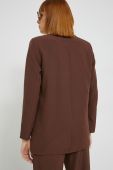 Піджак Vero Moda колір коричневий двобортний однотонна