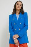 Піджак Only двобортний однотонна колір блакитний