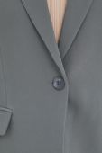 Піджак Bruuns Bazaar колір сірий однобортний однотонна