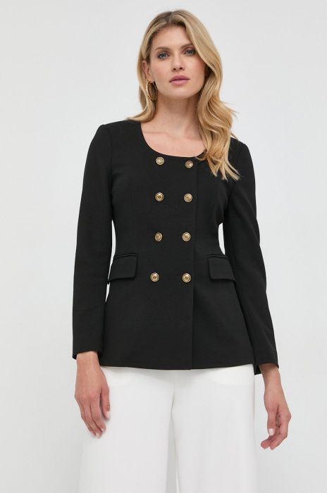 Піджак Pinko колір чорний двобортний однотонна (2700922)