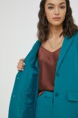 Піджак Vila VIKAMMA колір бірюзовий однобортний однотонний