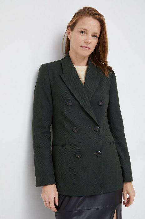 Піджак Sisley колір зелений двобортний візерунок