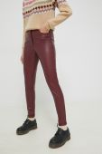 Штани Only жіночі колір бордовий