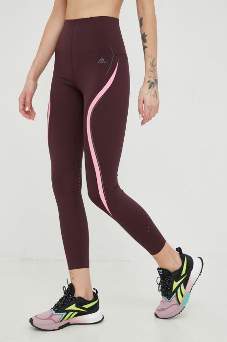 Легінси для тренувань adidas Performance жіночі колір фіолетовий з принтом
