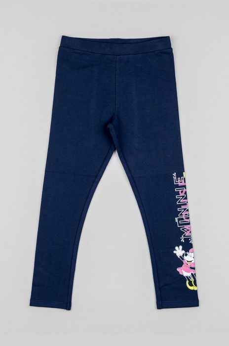 Бавовняні легінси zippy колір синій з принтом