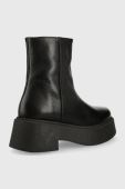 Шкіряні черевики Patrizia Pepe жіночі колір чорний на платформі