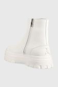 Шкіряні черевики Patrizia Pepe жіночі колір білий на платформі