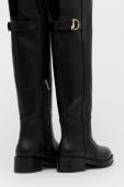 Шкіряні чоботи Patrizia Pepe жіночі колір чорний на платформі (2651097)