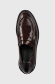 Шкіряні мокасини Vagabond Shoemakers Alex W жіночі колір бордовий на плоскому ходу