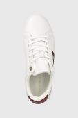 Шкіряні кросівки Tommy Hilfiger Signature Webbing Court Sneaker колір білий