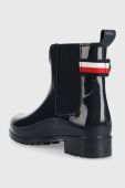 Гумові чоботи Tommy Hilfiger Ankle Rainboot With Metal Detail жіночі колір синій