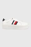 Кросівки Tommy Hilfiger Th Webbing Flatform Cupsole колір білий