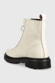 Шкіряні черевики Tommy Jeans Tommy Jeans Zip Boot жіночі колір білий на платформі