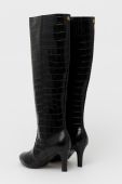 Шкіряні чоботи Lauren Ralph Lauren Caelynn жіночі колір чорний на шпильці 802872408001