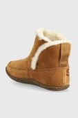 Замшеві чоботи Sorel Nakiska Bootie колір коричневий