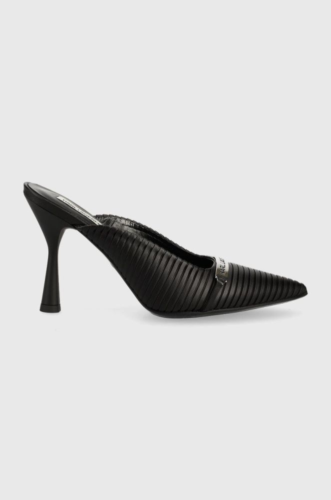 Шльопанці Karl Lagerfeld Panache Hi колір чорний