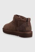 Шкіряні чоботи UGG W Classic Ultra Mini колір коричневий