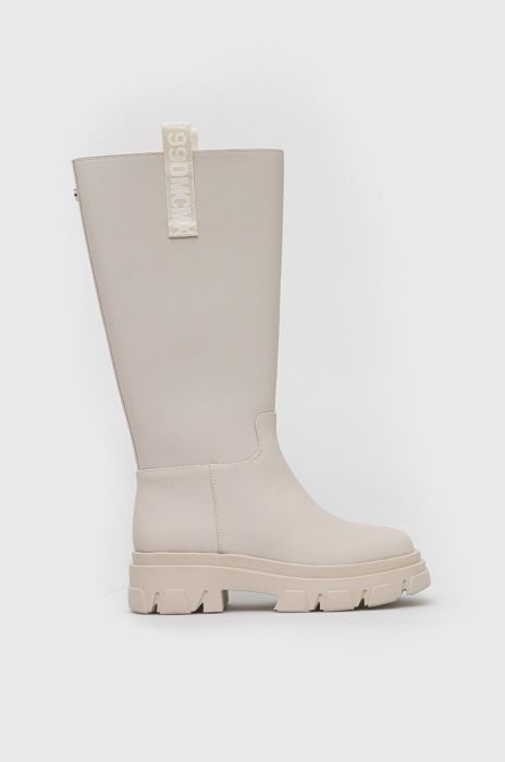 Чоботи Steve Madden Lodge жіночі колір бежевий на платформі