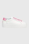 Шкіряні кросівки Chiara Ferragni Tennis Low Calf Eyestar колір білий