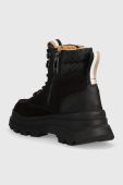 Шкіряні черевики BOSS Foster жіночі колір чорний на платформі