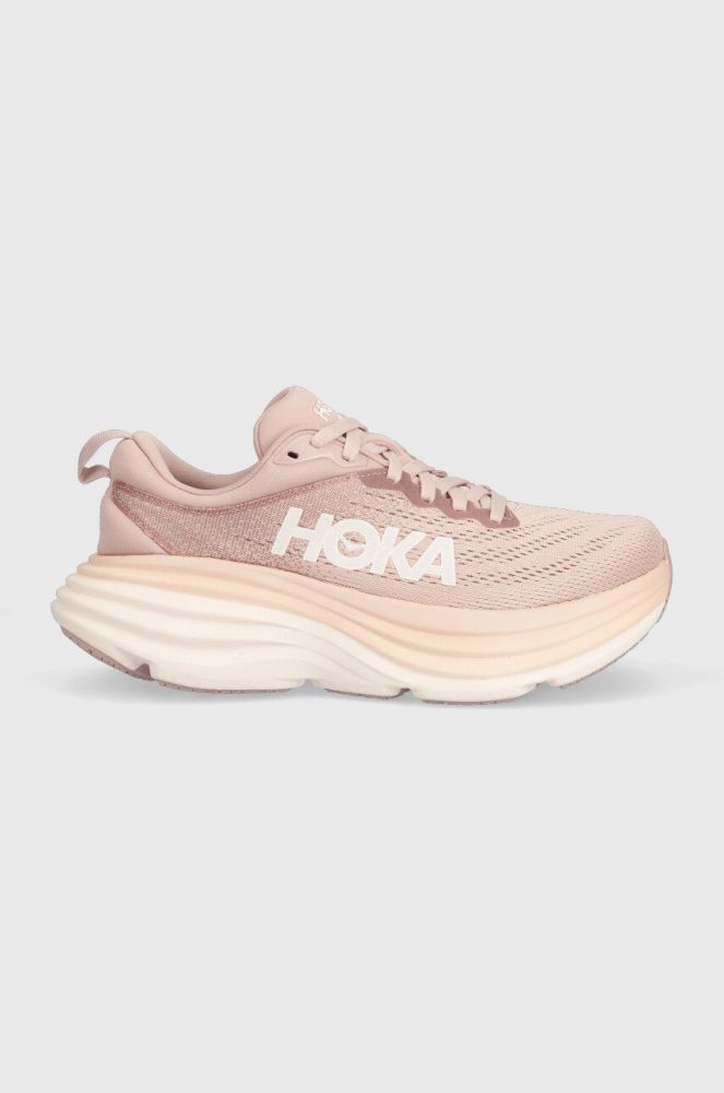 Бігові кросівки Hoka One One Bondi 8 колір рожевий