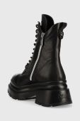 Шкіряні черевики Karl Lagerfeld Danton жіночі колір чорний на платформі (2788045)