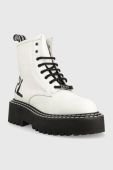 Шкіряні черевики Karl Lagerfeld Patrol Ii жіночі колір білий на платформі