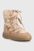 Зимові чоботи Moon Boot Ltrack Suede Nylon колір бежевий 24500200.CIPRIA-CIPRIA