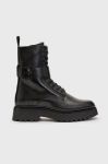 Шкіряні черевики AllSaints Onyx жіночі колір чорний на плоскому ходу