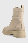 Шкіряні черевики Marc O'Polo жіночі колір бежевий на платформі 20817466001101 KK2M3062